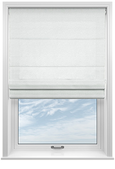 Pescara Voile, Vintage White - Motorised Roman Blind
